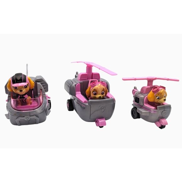 Spin Master Other - Lot of 3 Spin Master Paw Patrol Skye with Helicopters & Rescue Jet Air Vehicles
